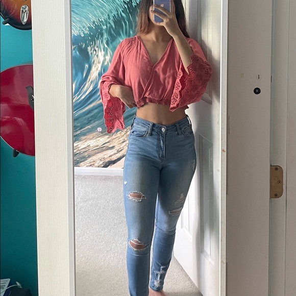 Hollister Blue Ripped Jeans - Picture 2 of 3